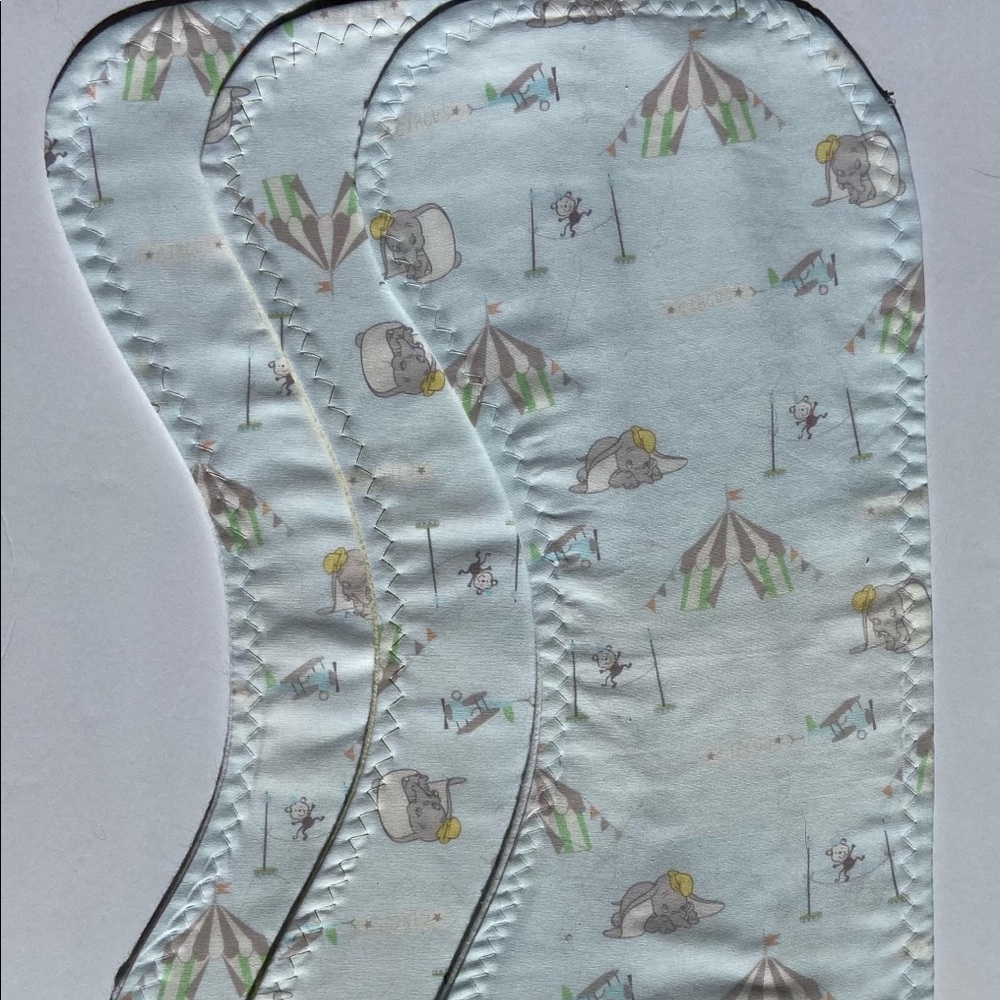 Sweet and soft set of 3 baby burp cloths